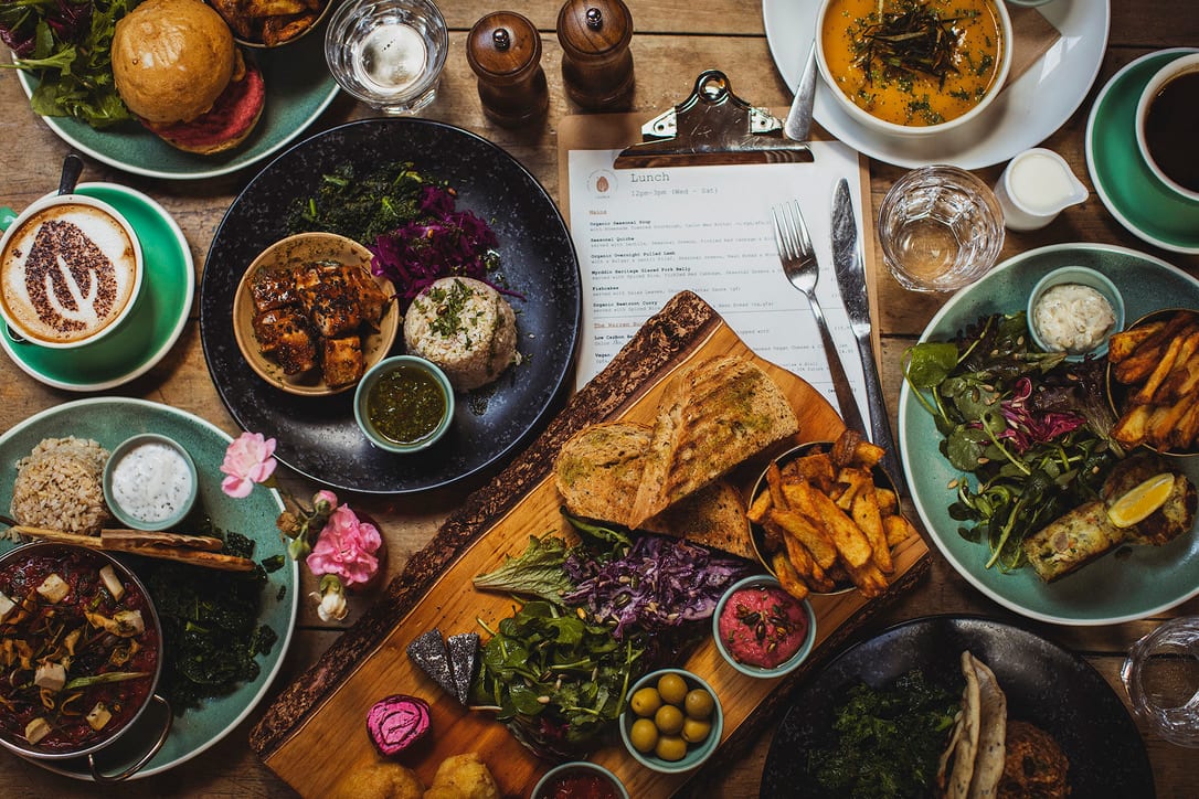 A table laid for Sunday lunch
