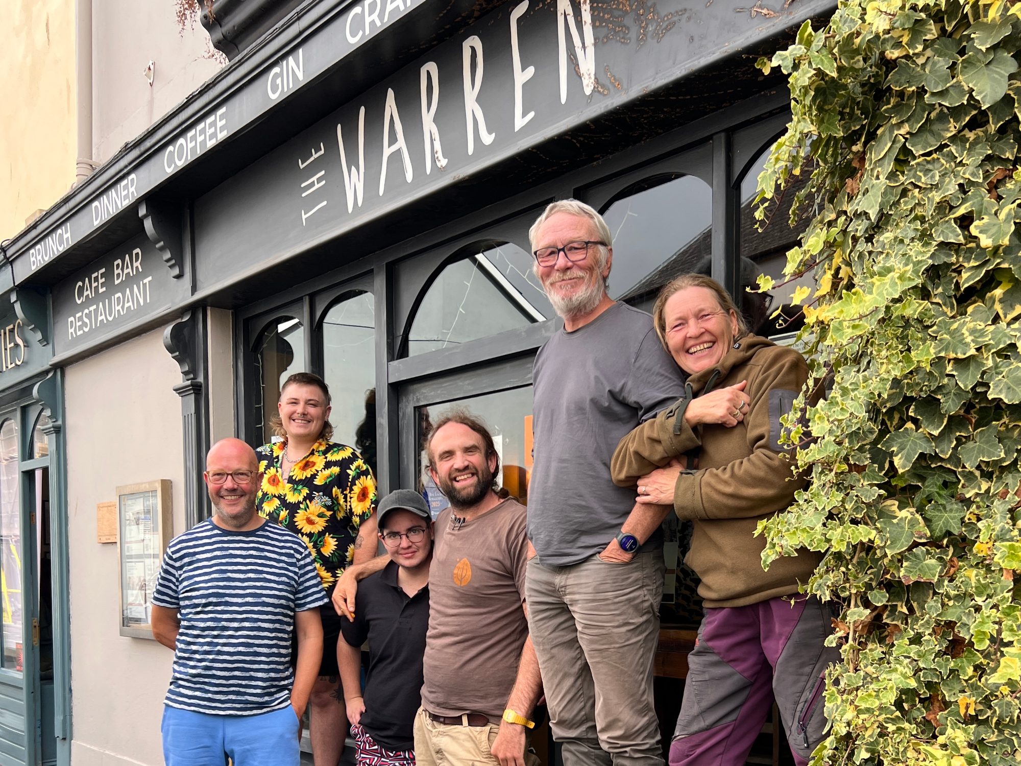 the volunteer team outside the warren