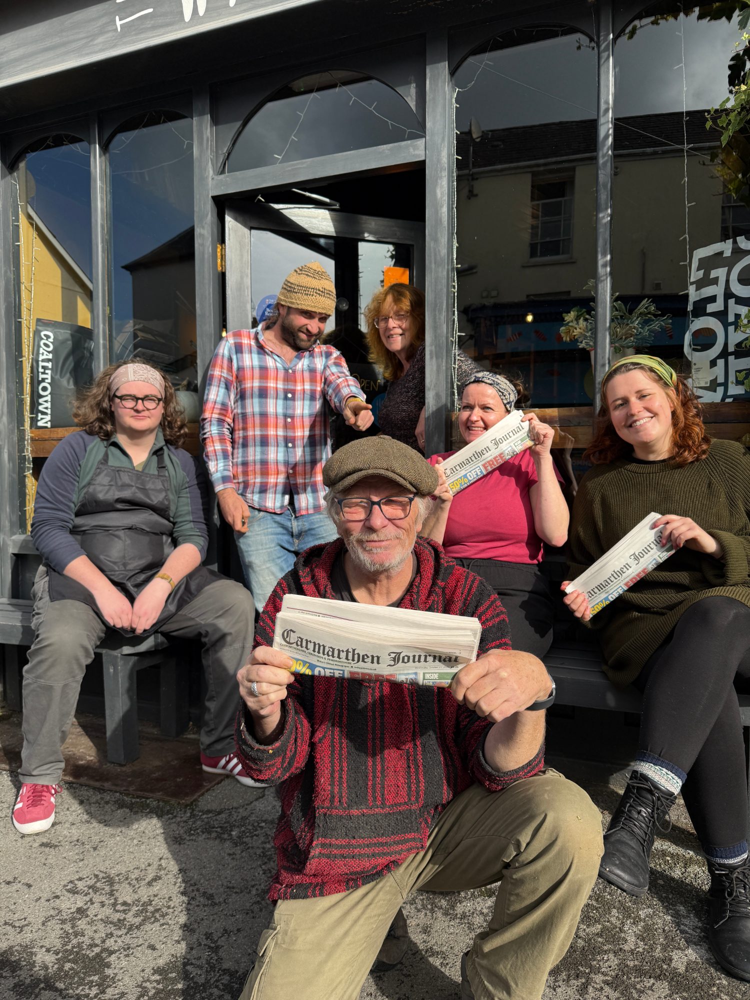 Group photo outside the warren